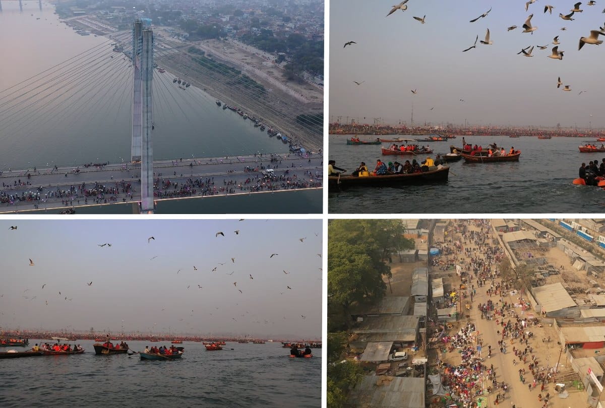 Ardh Kumbh mela Mauni Amavasya Maha snan unexpected devotees crowd, photos telling Story