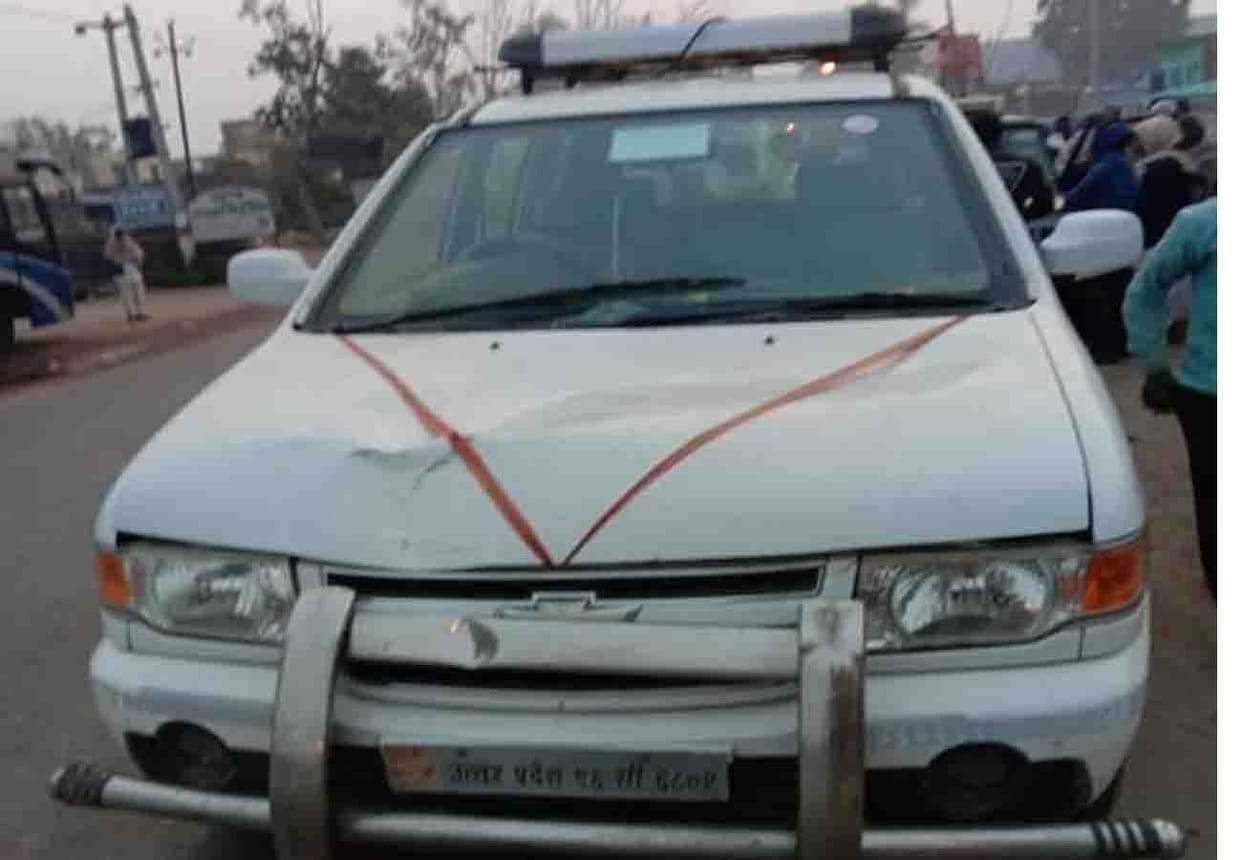 road accident in chitrakoot, one people died