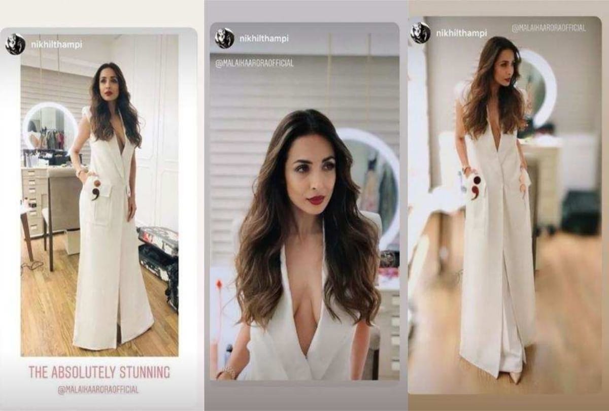 Malaika Arora stuns in white backless dress as she steps out for party with boyfriend Arjun Kapoor