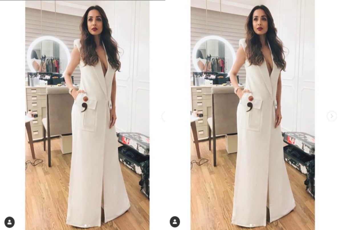 Malaika Arora stuns in white backless dress as she steps out for party with boyfriend Arjun Kapoor