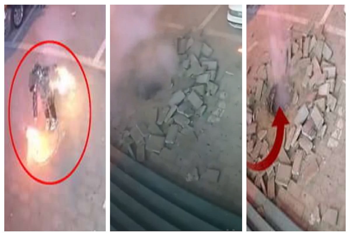 manhole explodes in china after boy drops lighted fireworks through cover