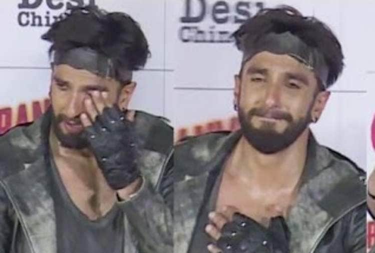 ranveer singh singh cried on set of reality show he reached with alia bhatt