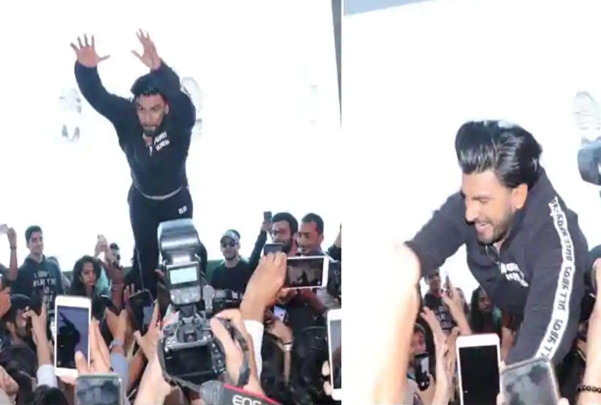 ranveer singh trolled jumping over fans