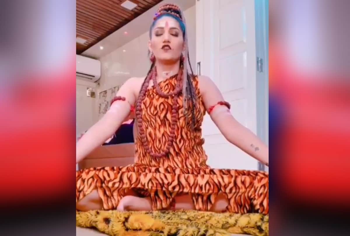 sapna chaudhary new video goes viral as she dress up in lord shiva attire