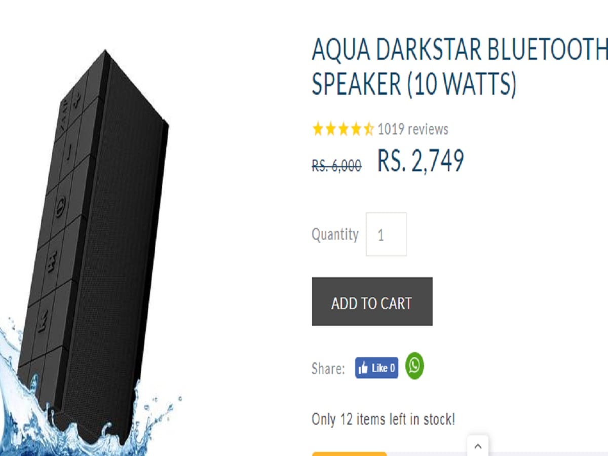 ZAAP Aqua Darkstar Bluetooth speaker