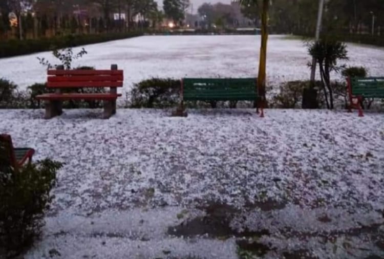 rajpura scene like shimla after heavy rain and hailstorm