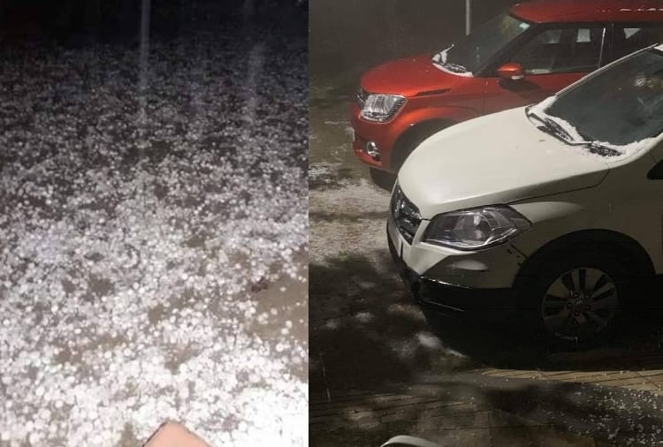 early morning hailstorm and Heavy Rains in chandigarh ,punjab and haryana