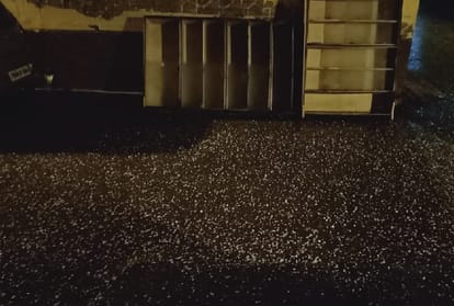 early morning hailstorm and Heavy Rains in chandigarh ,punjab and haryana