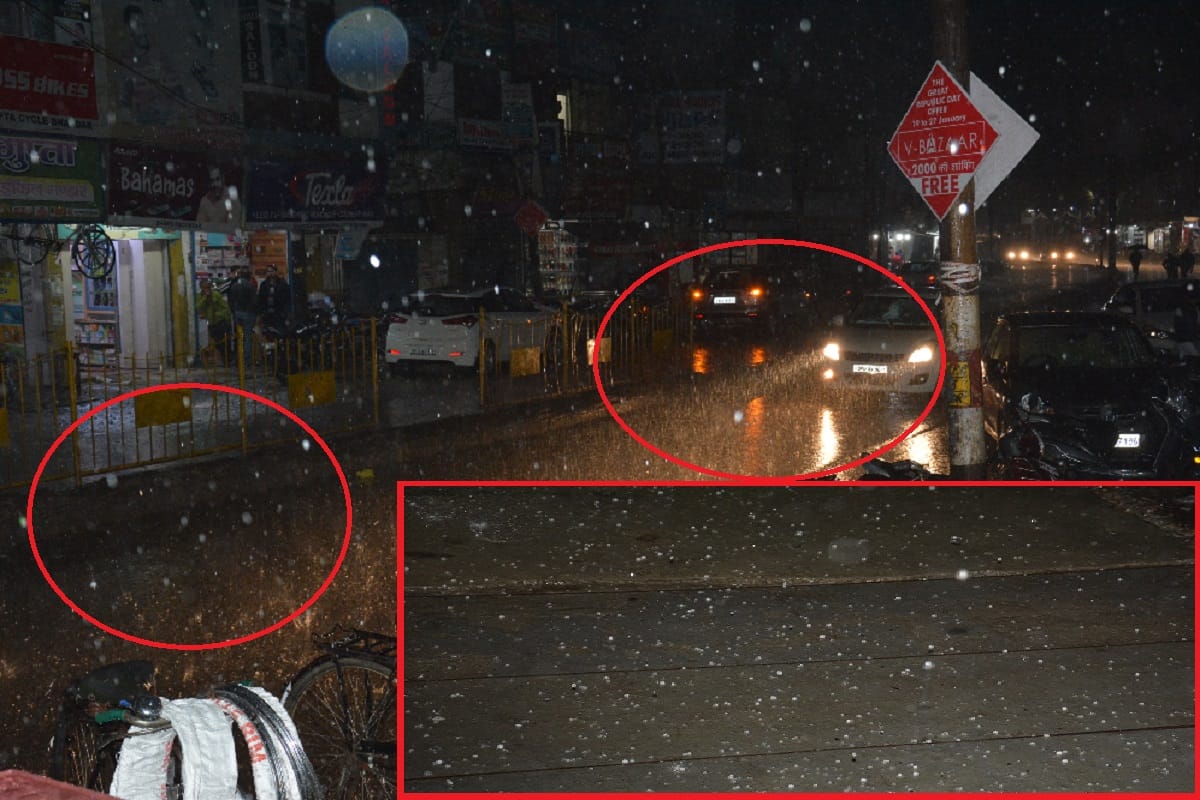 Meerut, Fast rain and hailstones in West UP, Cold will now increase