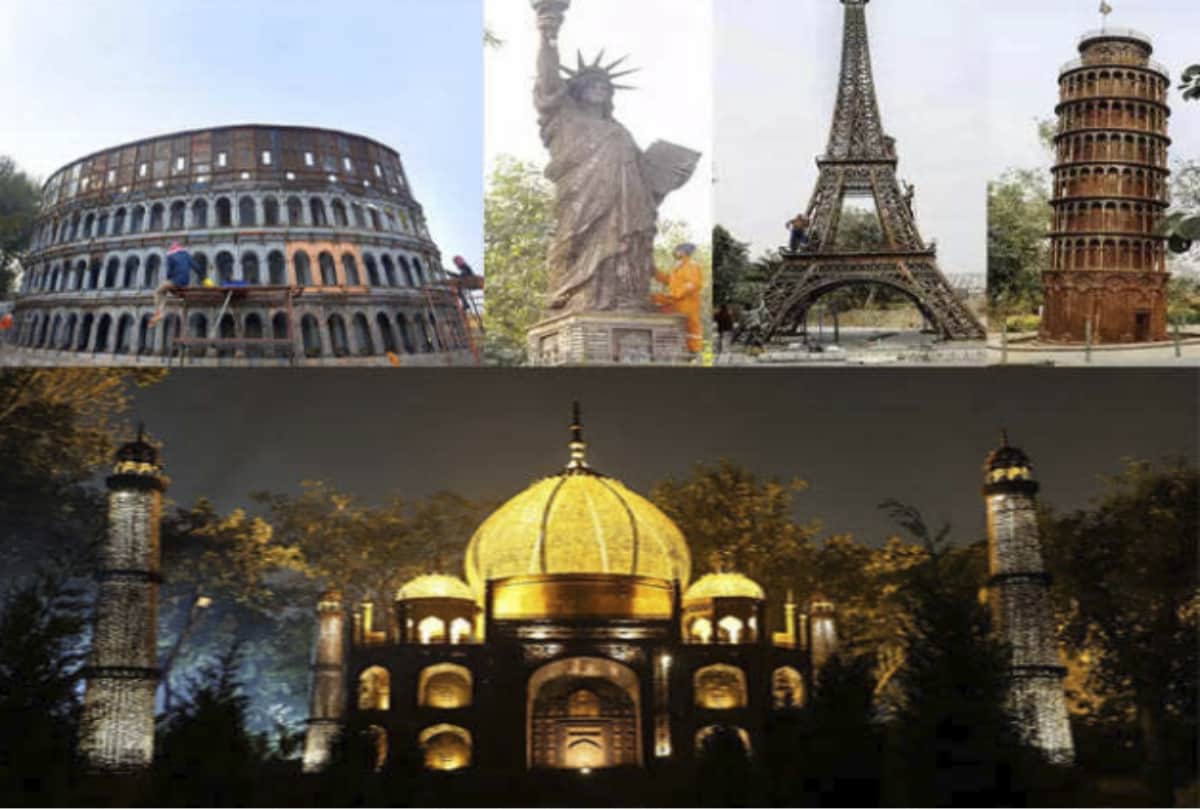seven wonder of worlds replicas in delhi