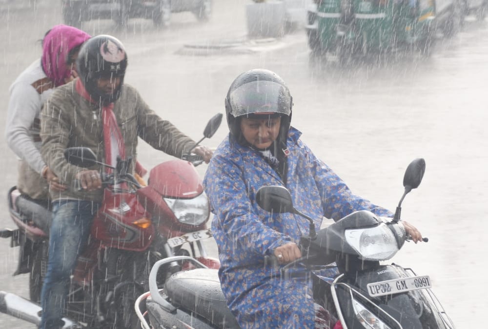 temperature dips as rain continues in lucknow