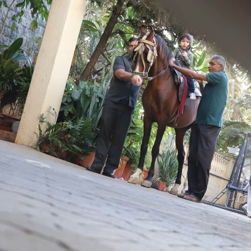 taimur ali khan enjoyed horse riding