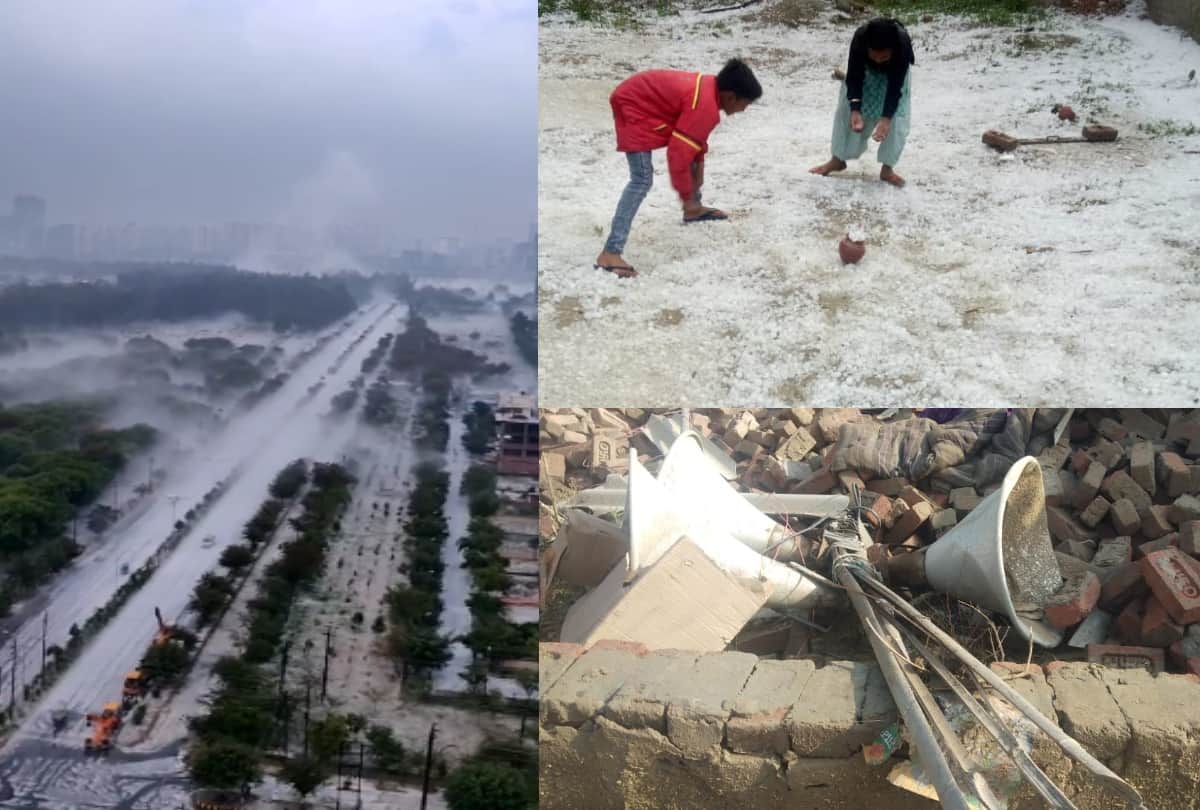 hailstorm and rain lashes out in delhi many homes destructed aftermath is huge