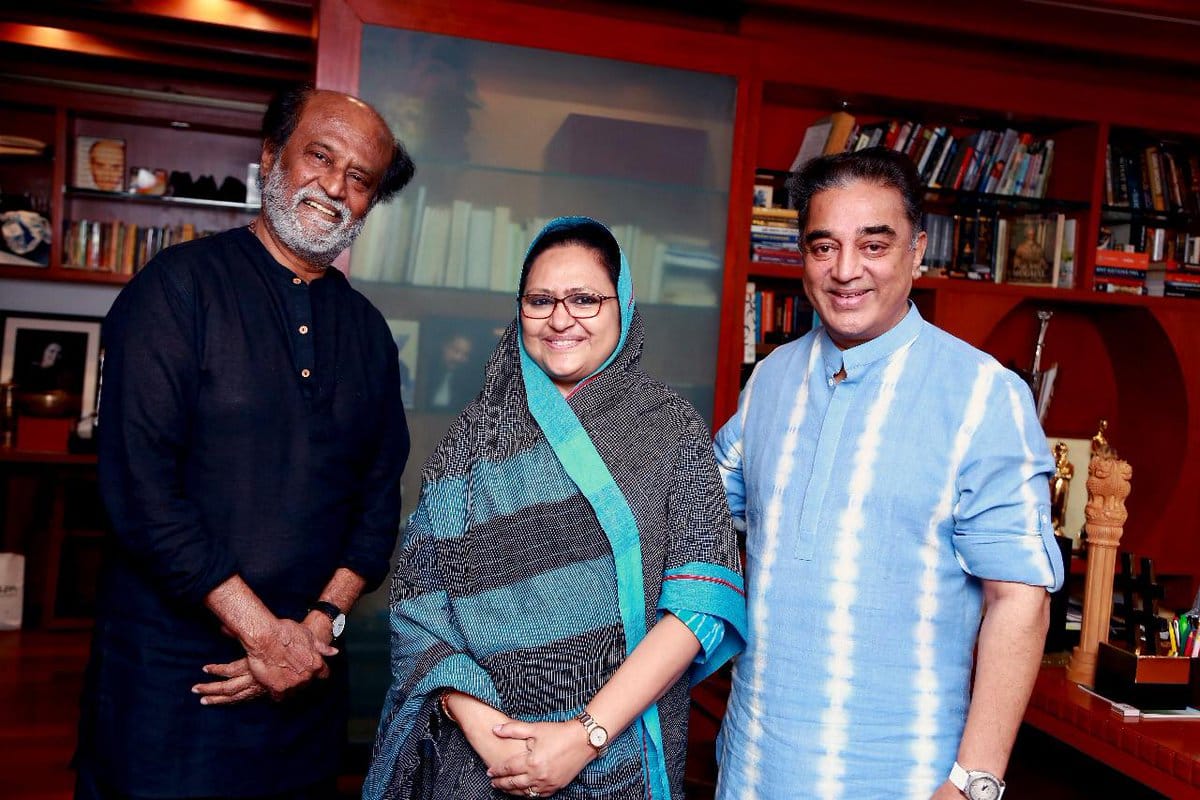 Rajinikanth personally invited Kamal Haasan to his daughter Soundarya wedding