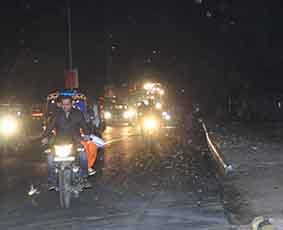 tree down in ht line, supply stoped