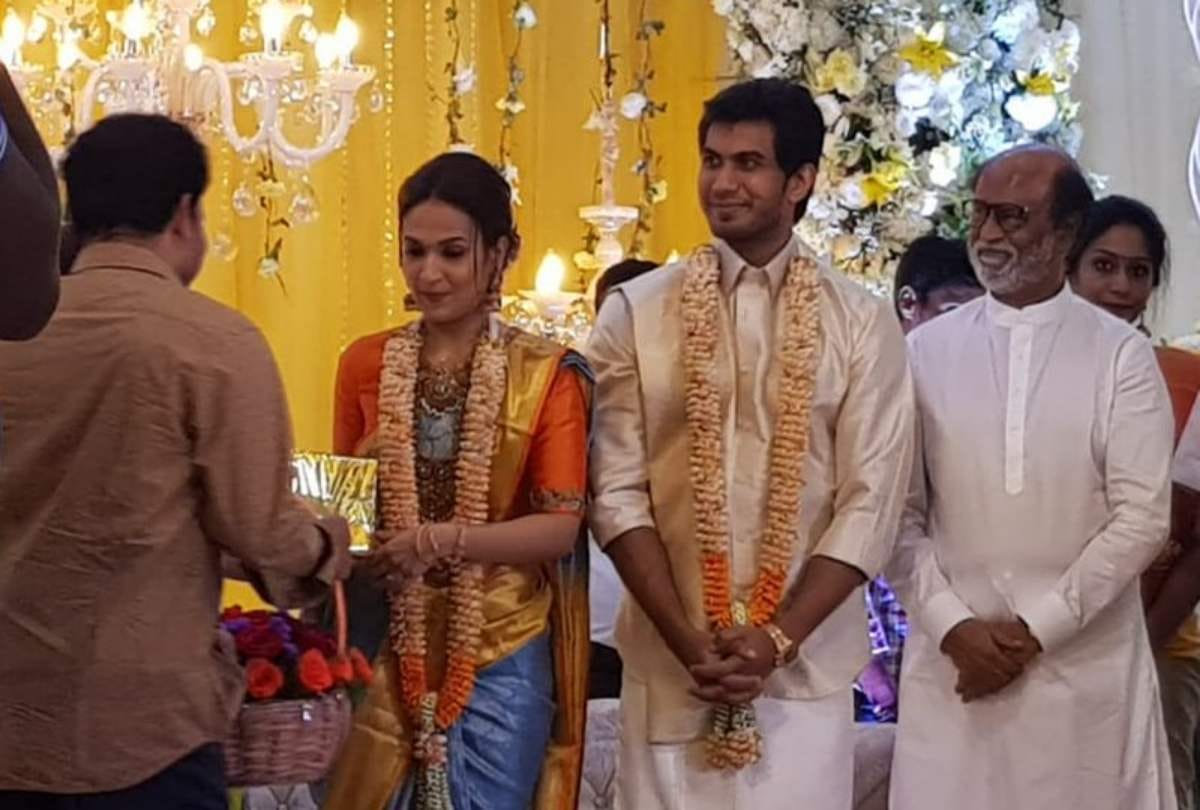 rajinikanth daughter soundarya and vishagan vanangamudi get married reception photos