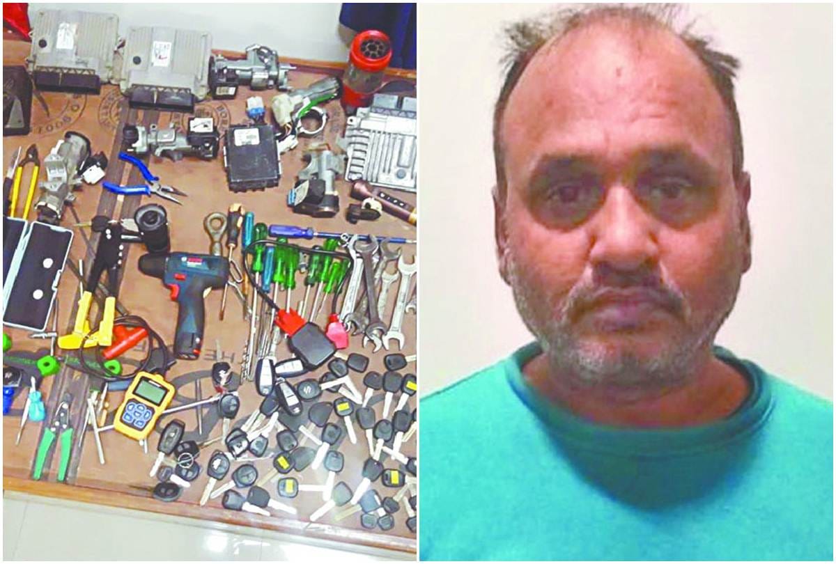 constable jumped over car and broke the glass of the car and arrest thief