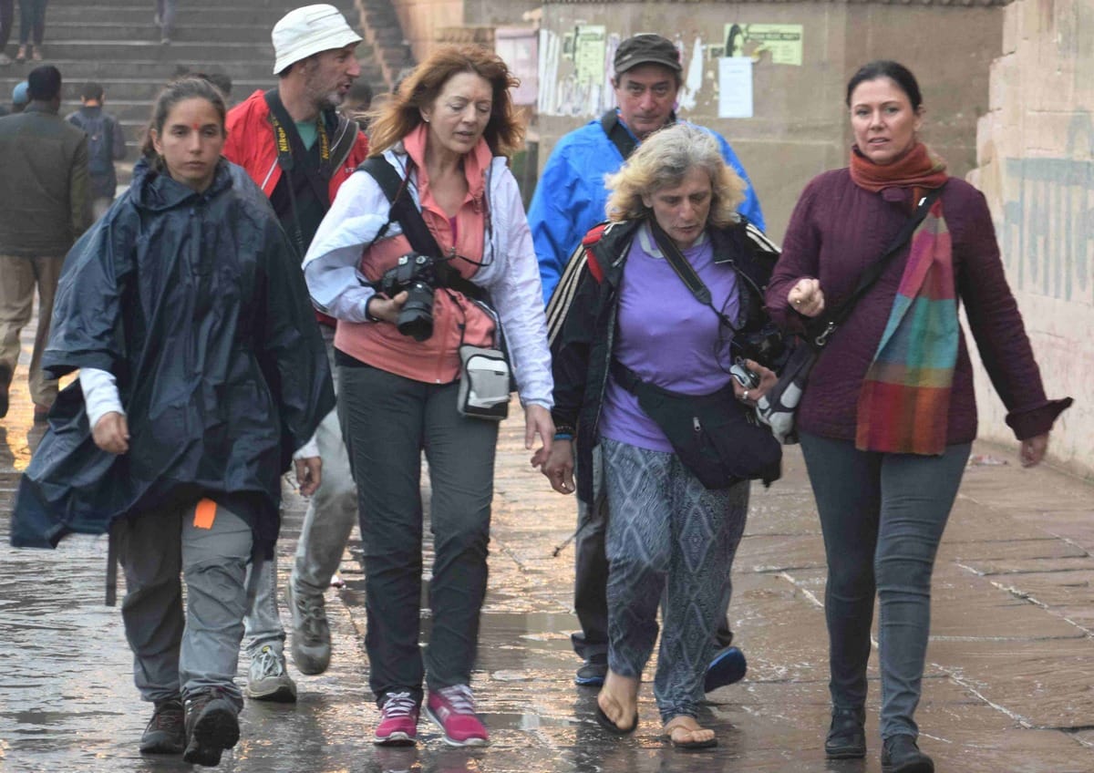 Rain in february cold and temprature goes down in varanasi