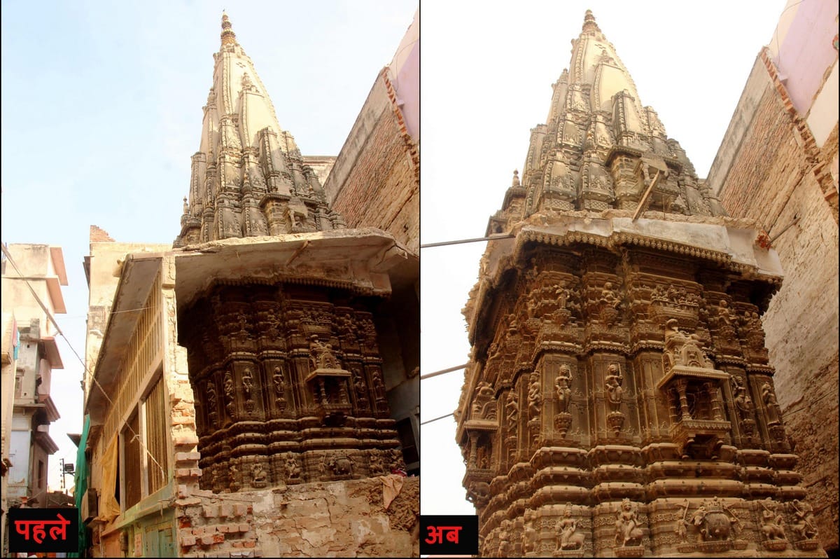 Kashi vishwanath corridor destruction houses and many temples explorers in varanasi