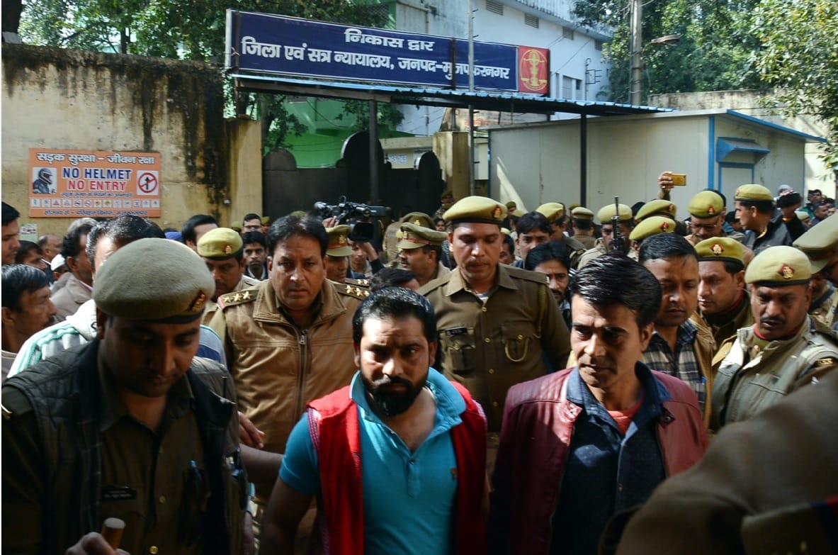 Police and PAC force stationed in Kawal and Malikpura