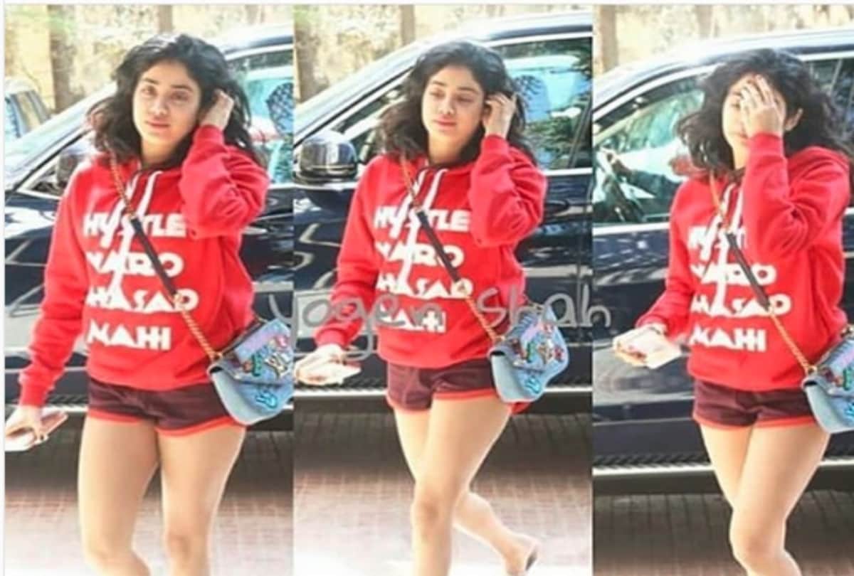 Janhvi Kapoor and Ishaan Khatter twinning in red