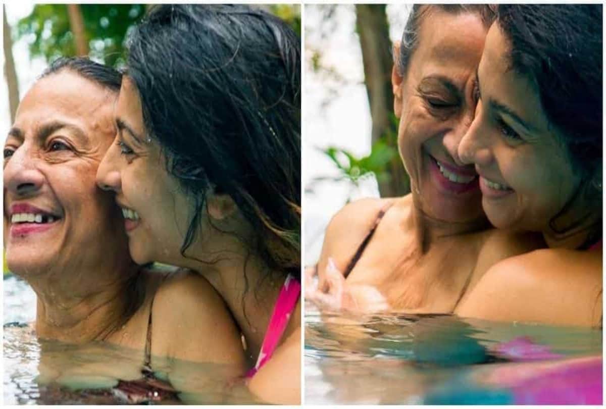 Tanuja and Tanisha Mukherjee in swimsuits pictures viral