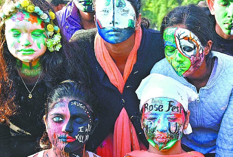 Rose Festival at Punjab University chandigarh