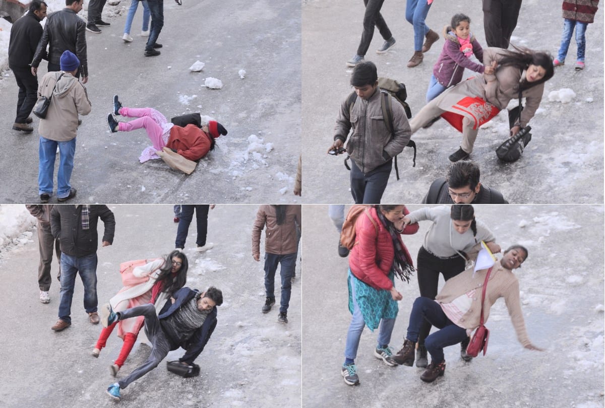 Slipping and Sliding On Snow In Shimla and Manali