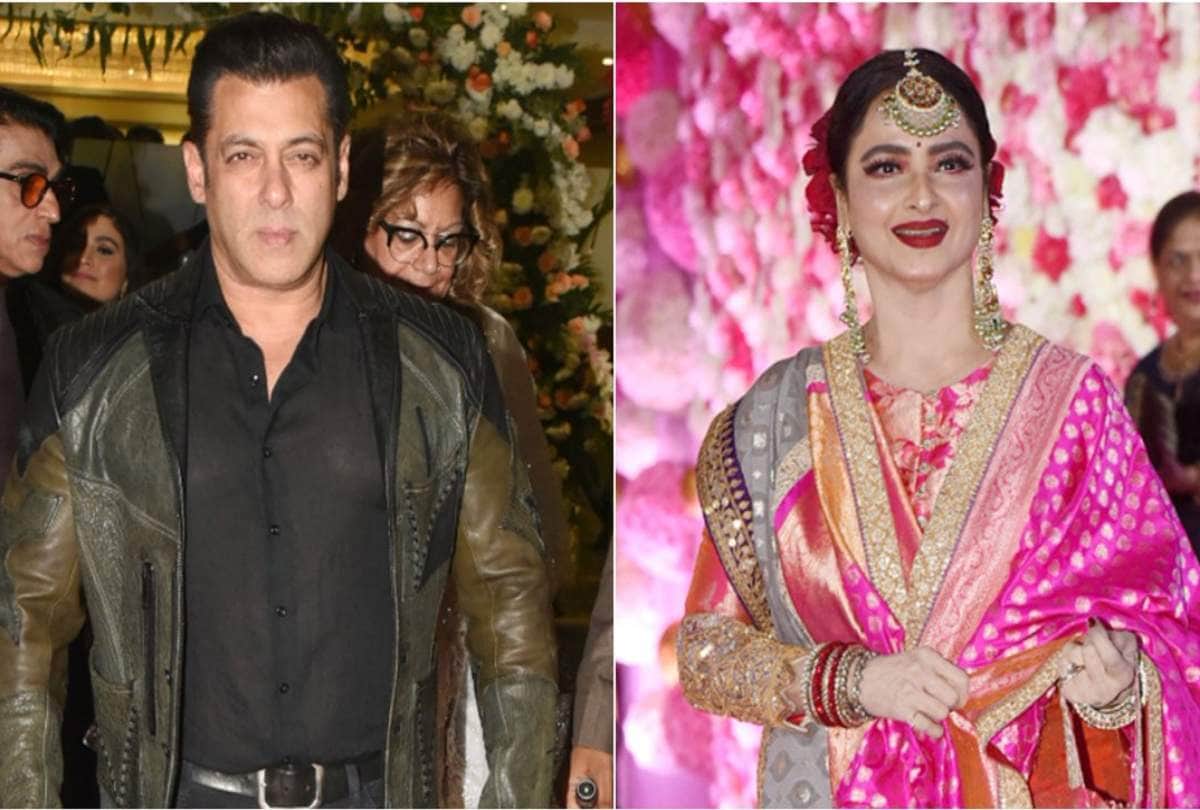 salman khan rekha sonakshi to bollywood stars reach at azhar morani and tanya seth wedding ceremony