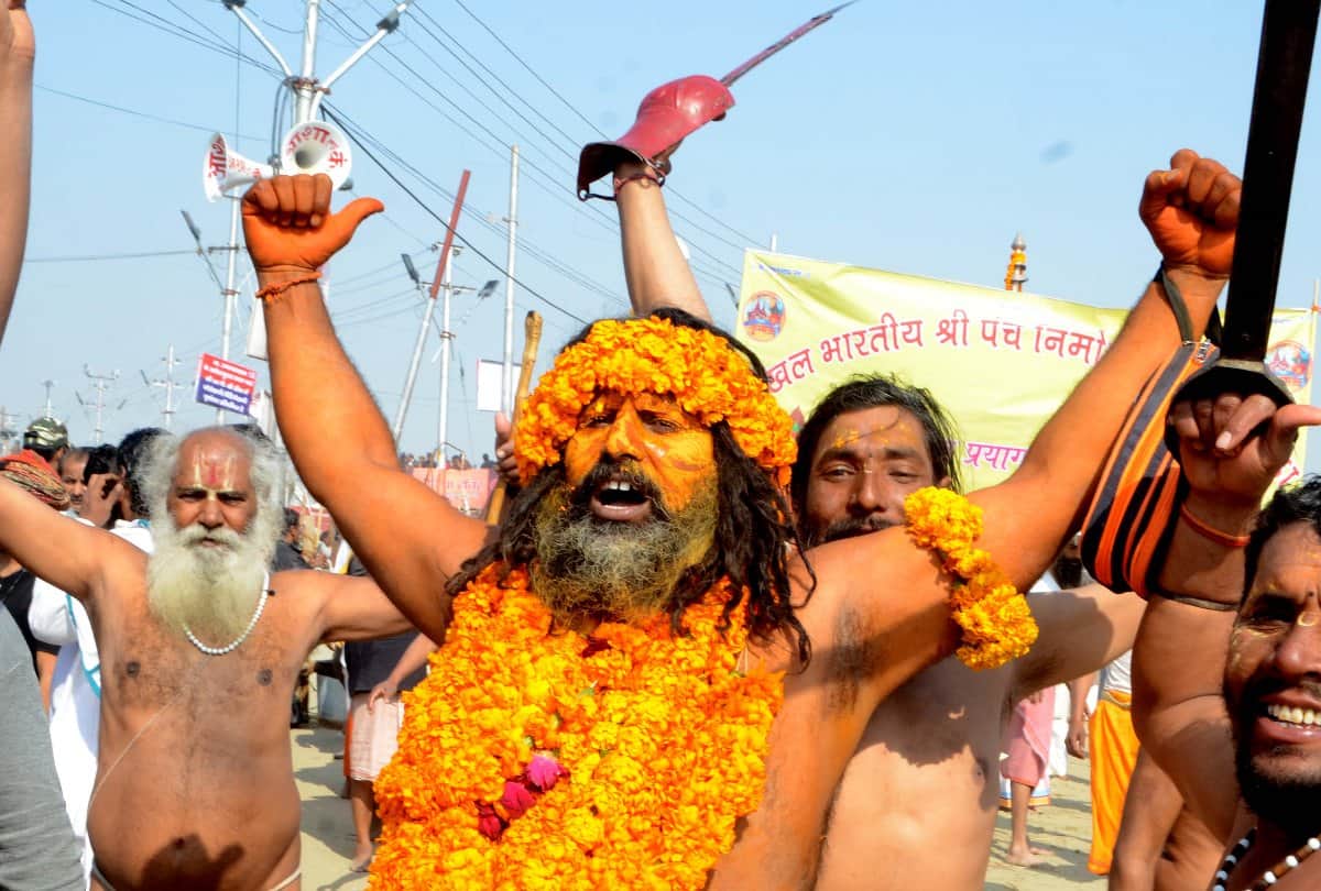 Vasant Panchami shai snan All Akharas ready to move From Kumbh Mela
