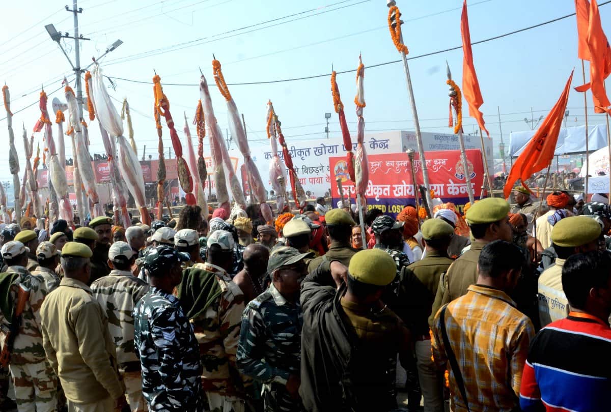 Vasant Panchami shai snan All Akharas ready to move From Kumbh Mela