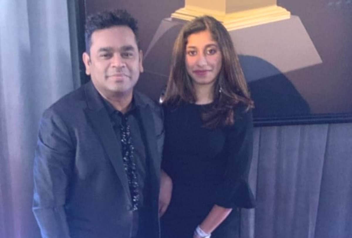 ar rahman photo viral with daughter raheema in grammy awards after burqa controversy