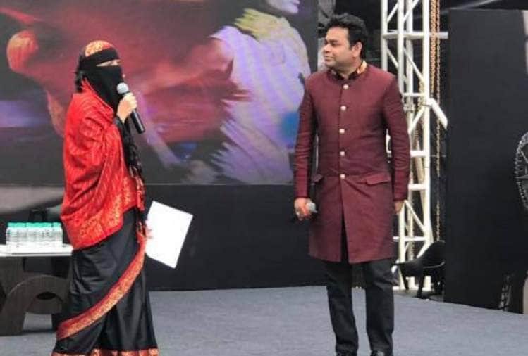 ar rahman photo viral with daughter raheema in grammy awards after burqa controversy