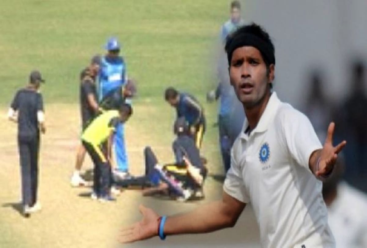 VIDEO: Ashok Dinda hit on head while attempting caught and bowled