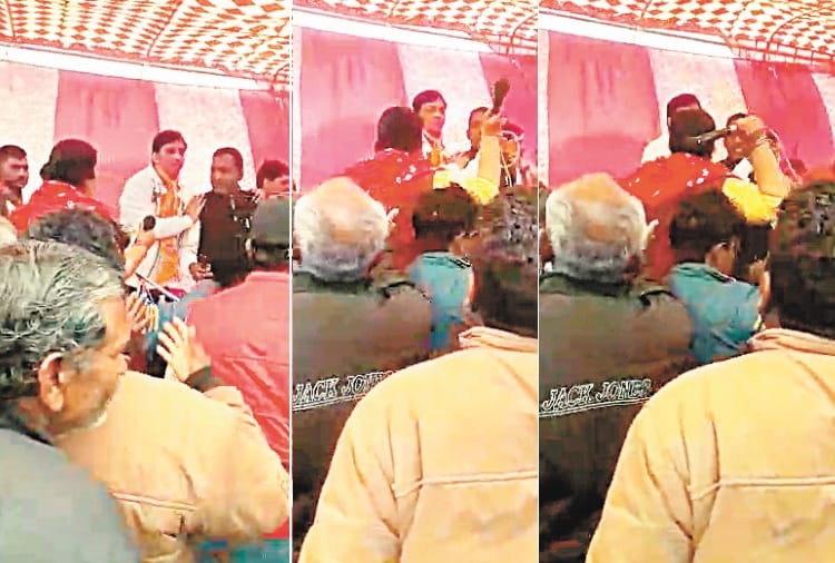 Clash in BJP Chandigarh, Councilor Try to Hit Mayor Rajesh Kalia by Mike