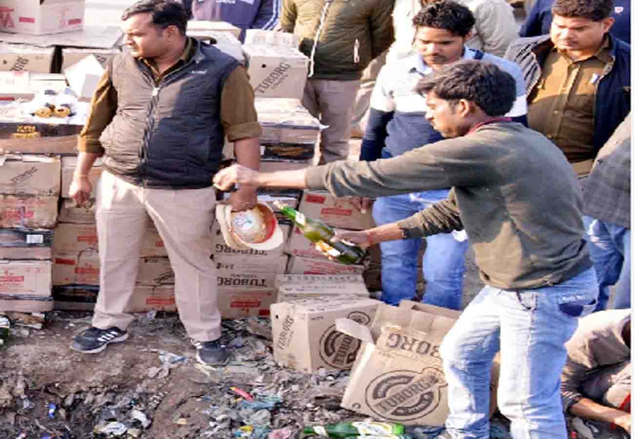 beer worth 33 lakh rupees buried in pit