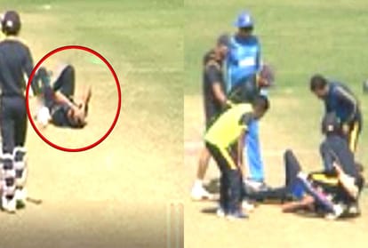 VIDEO: Ashok Dinda hit on head while attempting caught and bowled