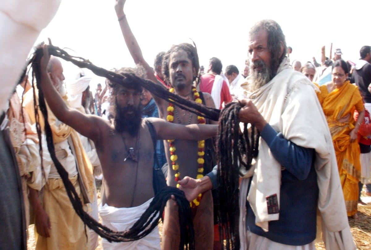 Hollywood actress at Sangam Kumbh Mela with Bandhundhari Baba