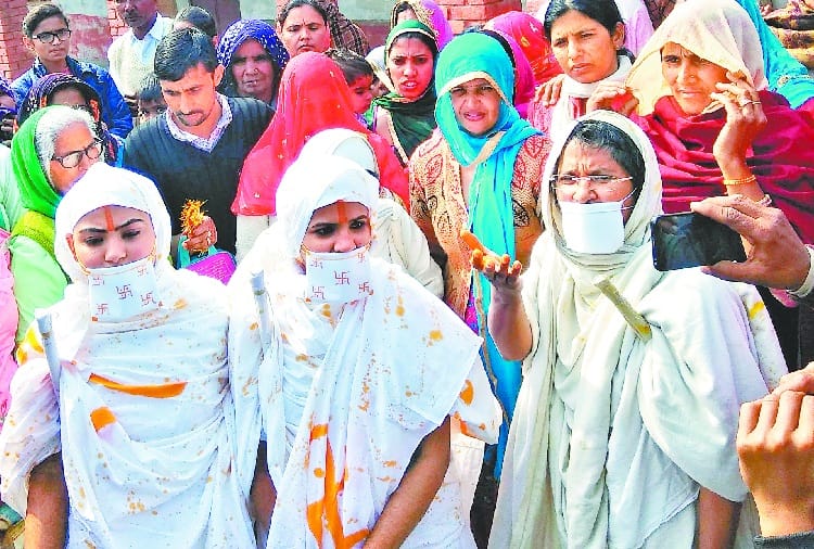 jain diksha mahotsav in hisar of haryana, four girls become jain Sadhvi