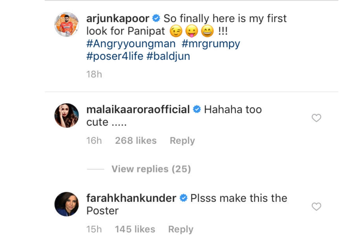 Malaika Arora has the cutest comment on Arjun Kapoor instagram post