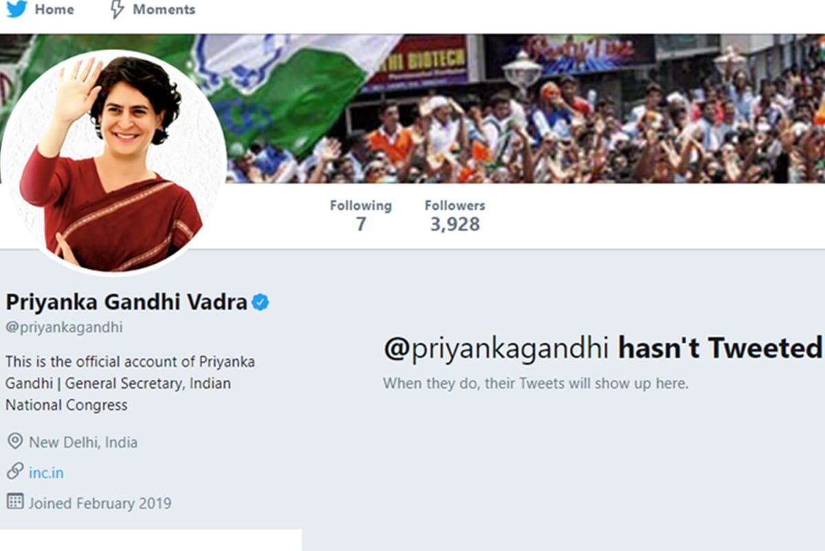 Priyanka Gandhi Vadra debut on Social media, make official twitter account
