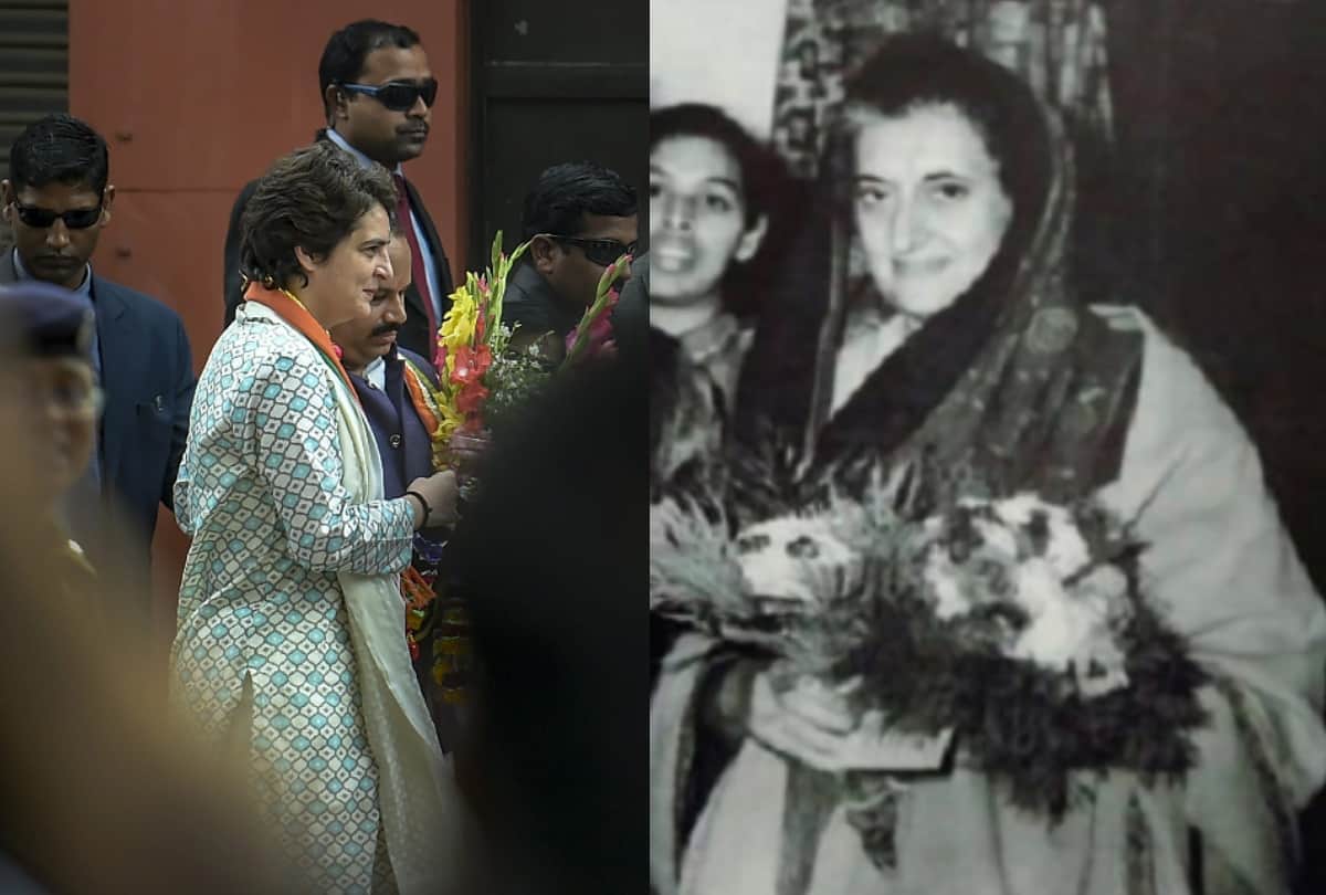 priyanka gandhi lucknow road show comparison with indira gandhi