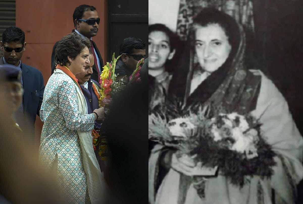 priyanka gandhi lucknow road show comparison with indira gandhi