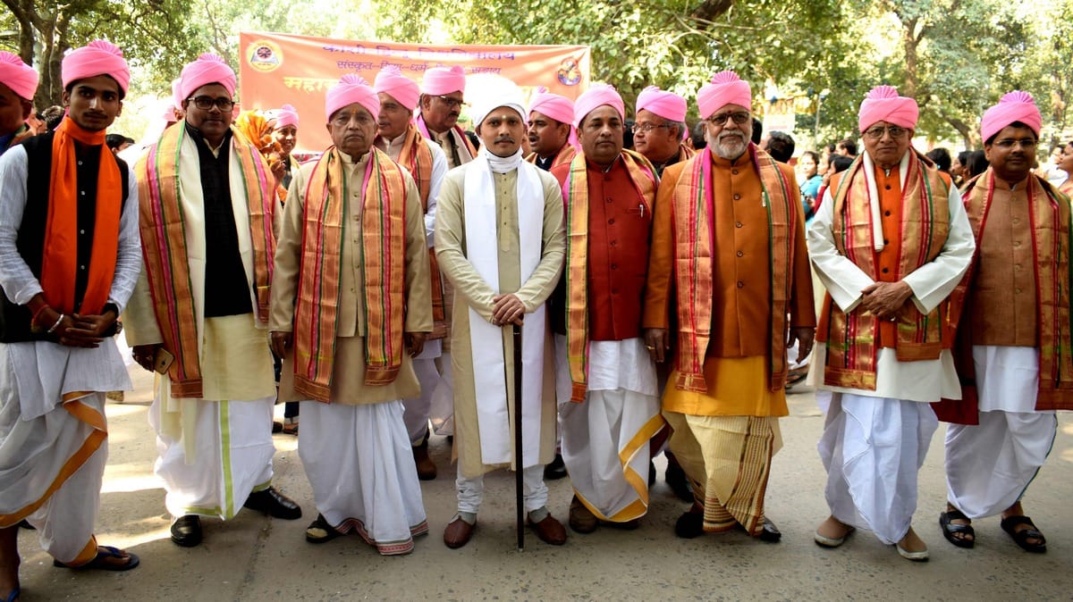 BHU celebrates foundation day in the style of madan mohan malviya in varanasi