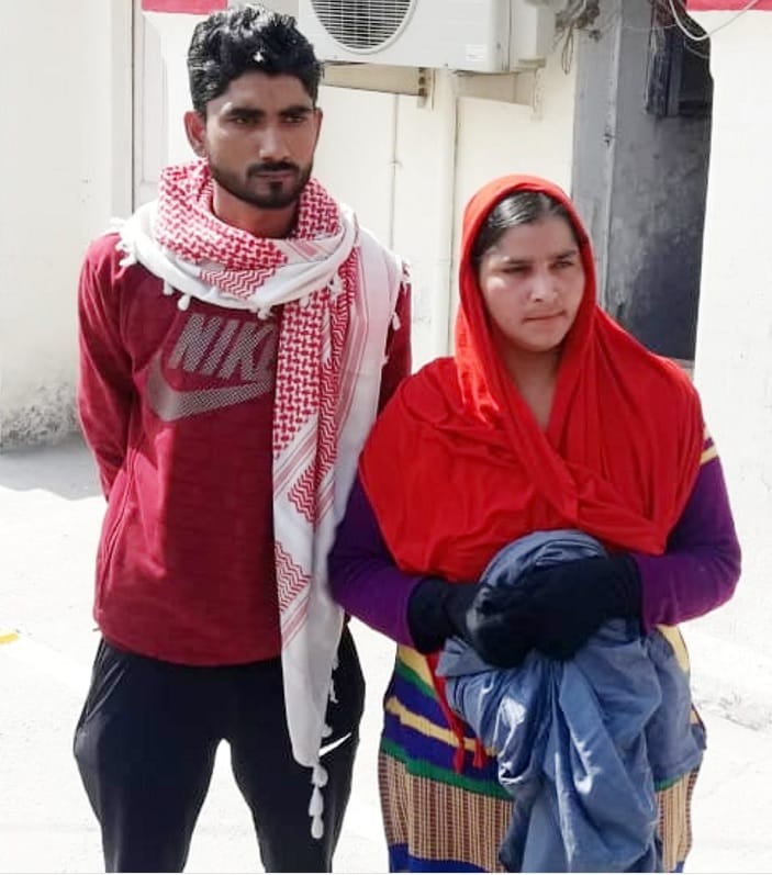 Attempt to pull a woman from the police office