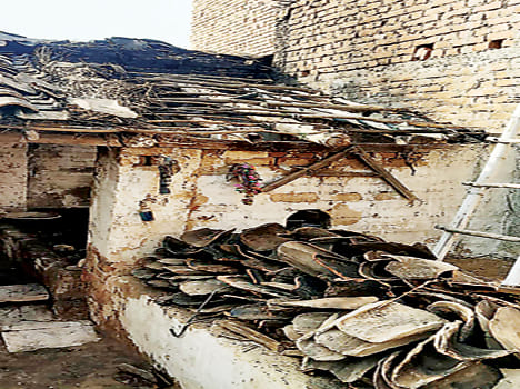 A fire in a house with a short circuit