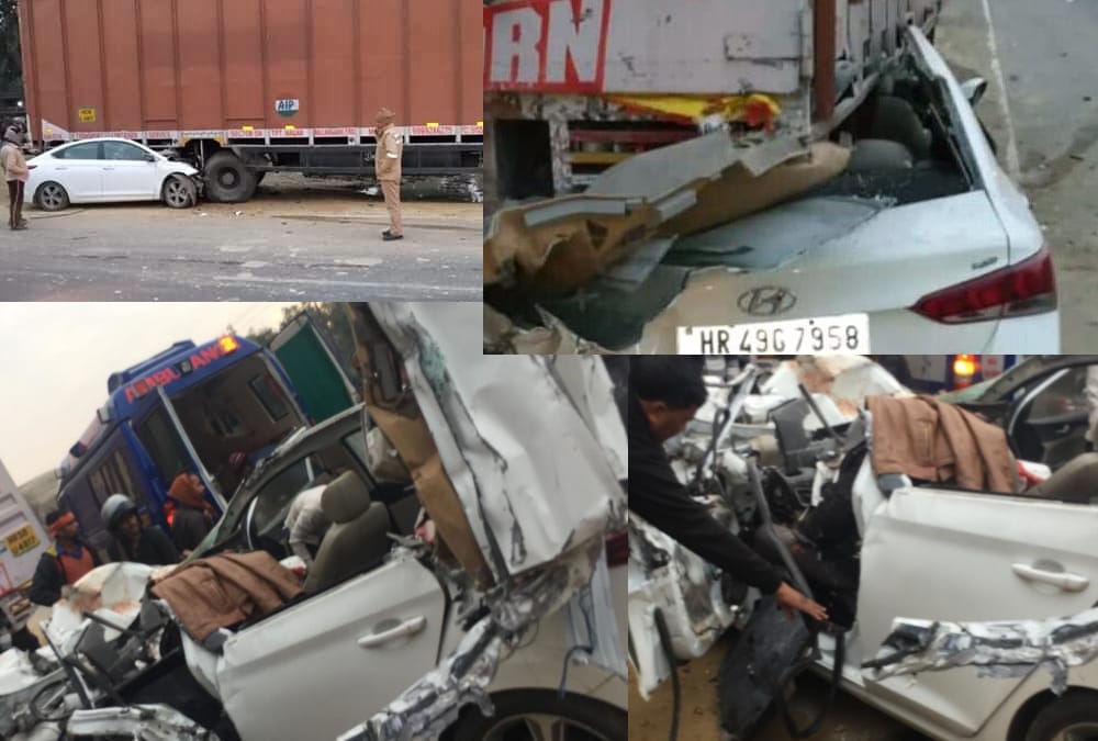 three died in a car accident in ayodhya.