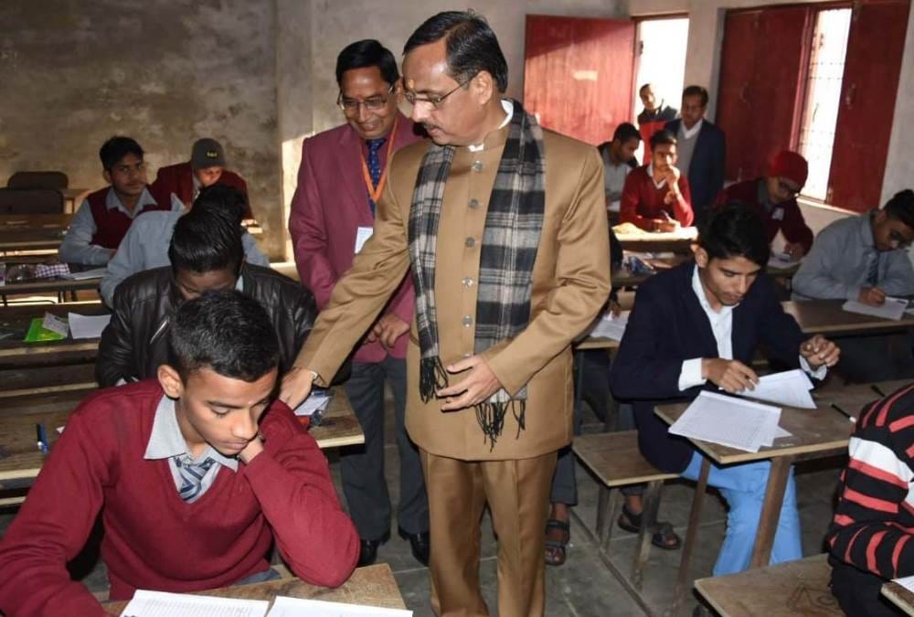 deputy cm arrives on up board exam centers talk to teachers and students