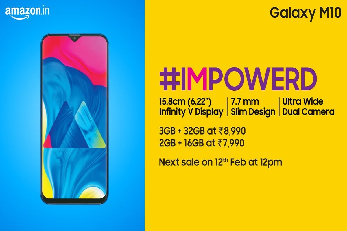Samsung Galaxy M20 and Galaxy M10 Flash sale today via Amazon