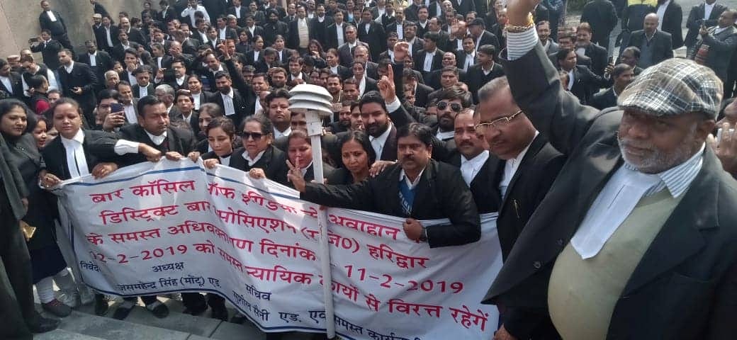 lawyer protest in uttarakhand